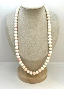 Antike Engelshaut Korallenkette Zartrosa & Weiß Unikat Antique angel skin coral - Bild 1 von 8