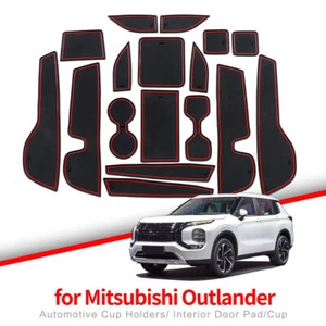 Door Slot Mats fits Mitsubishi Outlander 2022 2023 2024 Non-slip Cup Holders Pad - Picture 1 of 18
