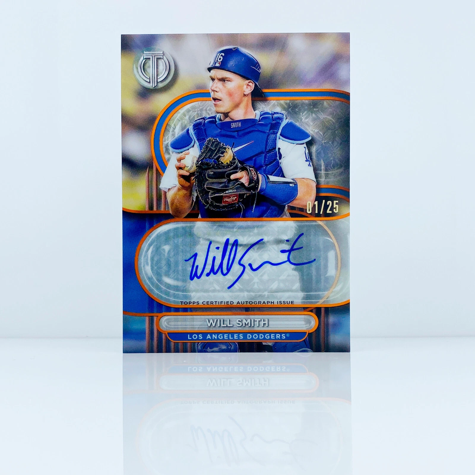 2024 Topps Tribute Autographs ORANGE Will Smith Los Angeles Dodgers 1/25