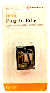 Radio Shack DPDT Plug In Relay 120VAC 15A No, 275-217C New Sealed Pack - Picture 1 of 5