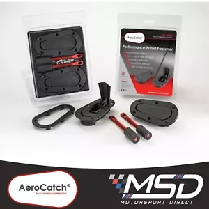 AeroCatch Plus negro al ras capó y pasadores de arranque de liberación rápida (sin bloqueo) - Imagen 1 de 4