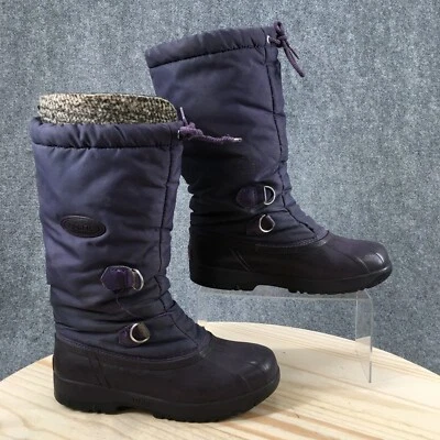 Sorel Waterproof Winter Duck Boots Womens 6 Purple Mid Calf Round Toe Felt - Image 1 of 4