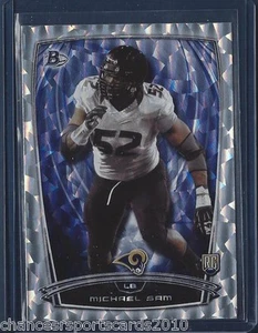 2014 BOWMAN MICHAEL SAM RC SILVER ICE #24 MISSOURI / RAMS - Picture 1 of 2