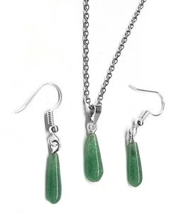 Lite Aventurin Edelstein Tropfen 15 x 7 x 4 mm Ohrringe & Anhänger - Bild 1 von 3