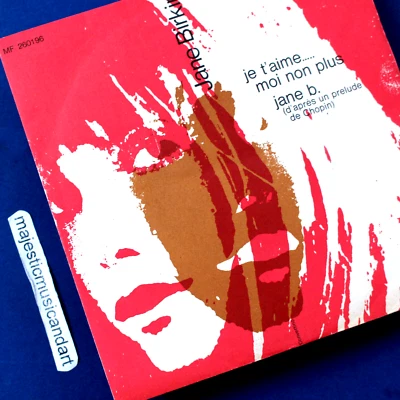 RARE ART COVER ORIGINAL 1969 JANE BIRKIN JE T'AIME 7 INCH VINYL SERGE GAINSBOURG - Image 1 of 4