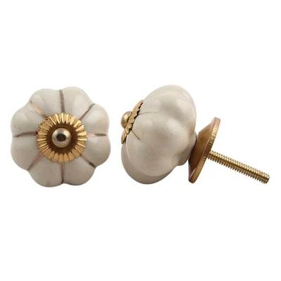 Black White Grey Ceramic Door Knob | Porcelain Cabinet Handle Drawer Pull - Image 1 of 2