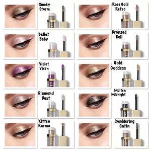 NUOVI OMBRE OCCHI LIQUIDI STILA MAGNIFICI METALLI GLOW & GLITTER AUTENTICI! - Foto 1 di 25