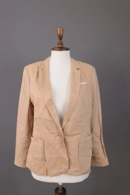 Oska Beige 100% Linen Single Breasted Blazer Jacket Size 2 - Image 1 of 4