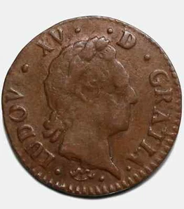 VF 1770 France coin 1/2 Sol – Montpellier (N) - Louis XV - Picture 1 of 3