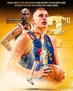 Nikola Jokic Finals Points Assists Denver Nuggets 8x10 NBA Basketball Photo - Picture 1 of 1