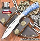 Custom Skinner Knife Ats-34 Steel Turquoise Steel Guard Fishing Minature Unique