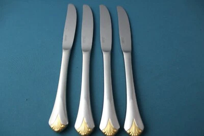 4 Cuchillos de Cena Huecos Yamazaki CARA GOLD Inoxidable Japón 9" Foto 1 de 4