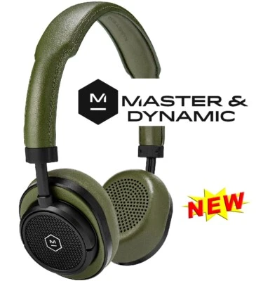 Master & Dynamic MW50 On/Over-Ear Wireless Bluetooth Leather Headset Olive -NEW - Image 1 of 4