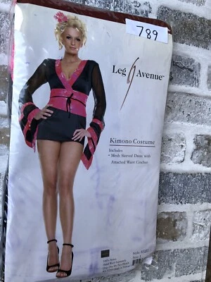 Nuevo con etiquetas Leg Avenue Sexy Mini Vestido Corto Kimono Geisha Malla Mangas Disfraz L Foto 1 de 4