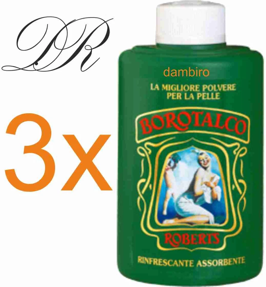 BOROTALCO ROBERTS Körperpuder Talkumpuder body powder 3x 200g Dose - Bild 1 von 1