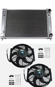 ALUMINUM RADIATOR FOR 1982-1992 VW Jetta /Golf/Scirocco/Corrado 1.6 8V+7" FANS - Picture 1 of 2