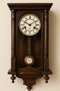 Antiguo Reloj de Pared Junghans 30" — Regulador Alemán con Péndulo, Estuche de Madera, Romano - Imagen 1 de 11