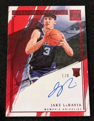 2022-23 Impeccable Jake LaRavia ROOKIE AUTOGRAPH Asia RED 1 /8 Grizzlies RC Auto - Image 1 of 4