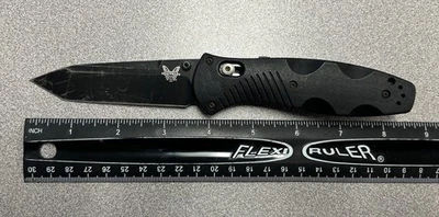 Faca auxiliar de eixo Benchmade 580 Barrage Osborne Design - Preta - Imagem 1 de 4