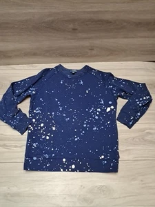 Polo Ralph Lauren Pullover Sweatshirt Navy Blue Paint Splatter XL /TG (18-20) - Picture 1 of 22