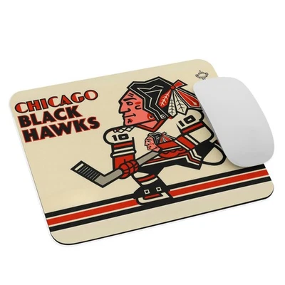 Vintage Chicago Black Hawks - Mousepad  NEW 9.5" x 7.75" – 1972/73 Program Cover - Image 1 of 4
