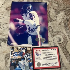 WILLIE GAULT Signed Chicago BEARS 8x10 PHOTO COA Schwartz Sports - Picture 1 of 6