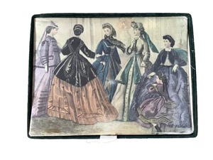 "Caja de lencería vintage con medias pintura Hanes Maurice Utrillo 10,5x8x2""" - Imagen 1 de 5