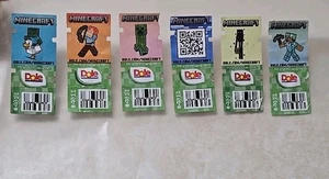 6 Adesivi Minecraft Dole Banana Alimentari Pubblicità Arti e Mestieri Diverse Foto - Foto 1 di 6