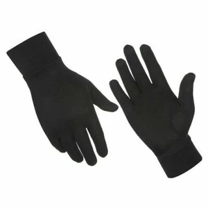 Guantes Forradores de Seda Delgados Lycra Térmicos Esquí Interior Caminar Ciclismo Moto - Negros - Imagen 1 de 8
