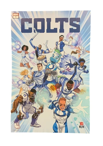2022 Marvel NFLPA Indianapolis Colts Poster 17” x 11” Cover