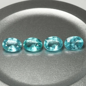 3.00 Cts 4 Pcs Neon Blue Apatite 6 MM Untreated Natural Gemstone Brazil - Picture 1 of 3