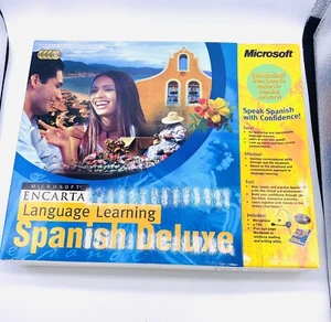 Microsoft Encarta Language Learning Spanish Deluxe X05-72279 Sealed - Picture 1 of 3