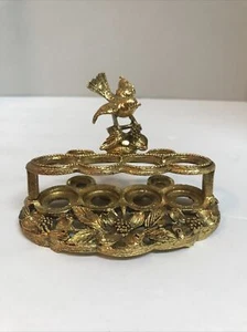 Vintage Matson Ormolu Filigree Dogwood Flower & Bird Lipstick Holder K674 - Picture 1 of 8