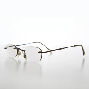 Gray Rimless Tinted Rectangular Lens Reading Glasses 1.50 diopter- Ryn - Picture 1 of 3