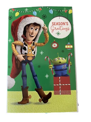 Seasons Greetings Christmas Card Disney Pixar Toy Story Woody Foto 1 de 3