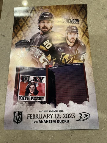Vegas Golden Knights vs Anaheim Ducks 2/12/23 Stephenson Poster Cover