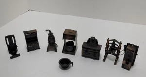 Vintage 1970s Durham Die Cast Metal Dollhouse Furniture Miniatures Lot... - Picture 1 of 14