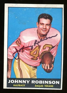 Johnny Robinson Signed 1961 Topps #139 (JSA COA) - Rookie Card - Picture 1 of 2