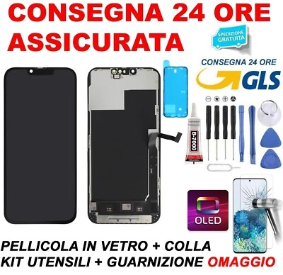 DISPLAY LCD SOFT OLED PARI ORIGINALE APPLE IPHONE 13 PRO MAX TOUCH SCREEN VETRO - Image 1 of 2