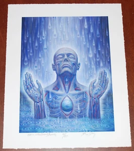 Impresión artística Alex Grey Bautismo en el océano de la conciencia S/# 200 con póster de herramienta certificado de autenticidad - Imagen 1 de 8