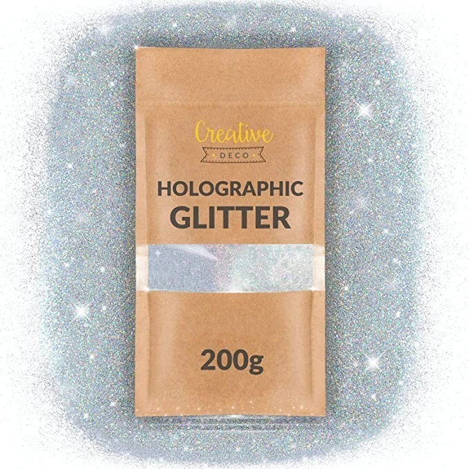 Creative Deco 200g Holographischer Glitzerpulver für Wand-Farbe Brokat