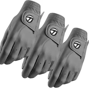 3x TaylorMade Tour Preferred Leather Golf Gloves, Grey, RH Fit for LH Golfer,NEW - Picture 1 of 1