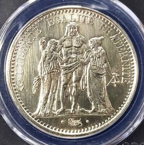 RARE 1967 REPUBLIQUE FRANCAISE 10 Francs Silver coin Ø 37mm(+FREE 1 coin)#21889