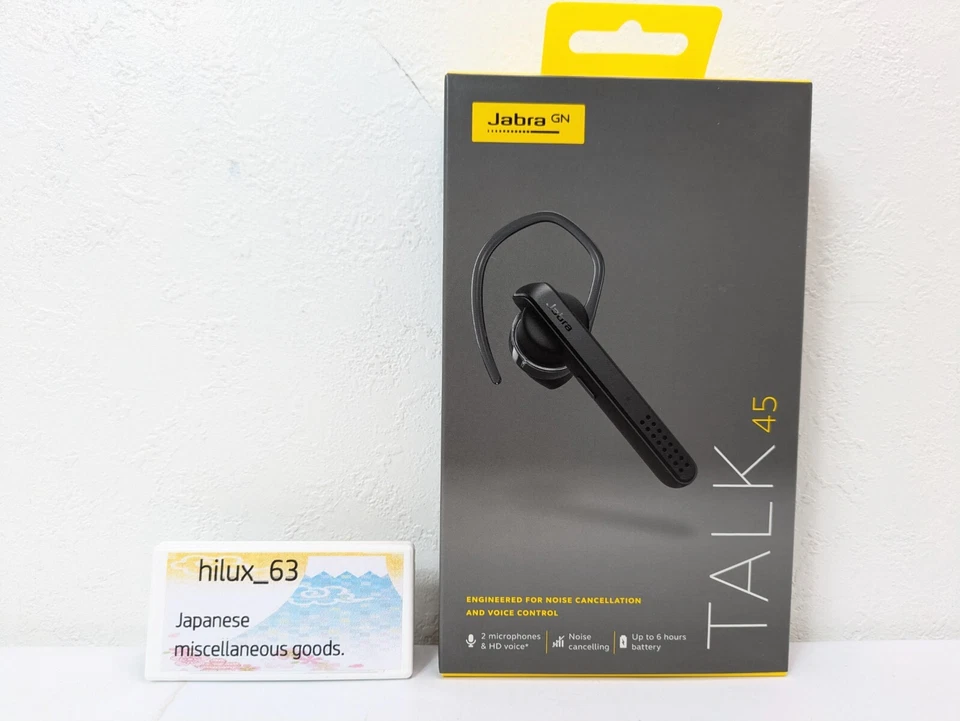 Jabra Talk 45 Bluetooth Headset HD Voice Noise Cancellation Hands- Black F/S