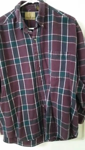 Men's Authentic Backpacker Shirt Large Red/Blue/Green Long-Sleeve 100% Cotton - Picture 1 of 4