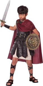 Spartan Warrior Gladiator Roman Soldier Fancy Dress Up Halloween Child Costume - Picture 1 of 8