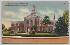 Postcard Warren County Courthouse, Fort Royal, Virginia - Picture 1 of 2