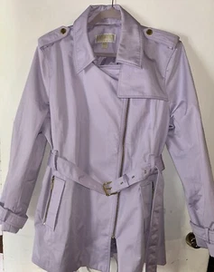 Michael Michael Kors Trench Coat Belted XXL Purple Lilac  - Picture 1 of 9