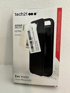Tech21 Evo Wallet BLACK Slim Phone Case for Apple iPhone 6 + / 6S Plus 