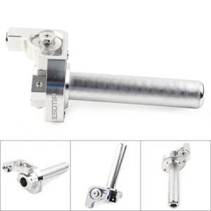 7/8 '' Motorradlenker CNC-Handgriff Twist Gasbeschleuniger Universal Silber - Picture 1 of 11